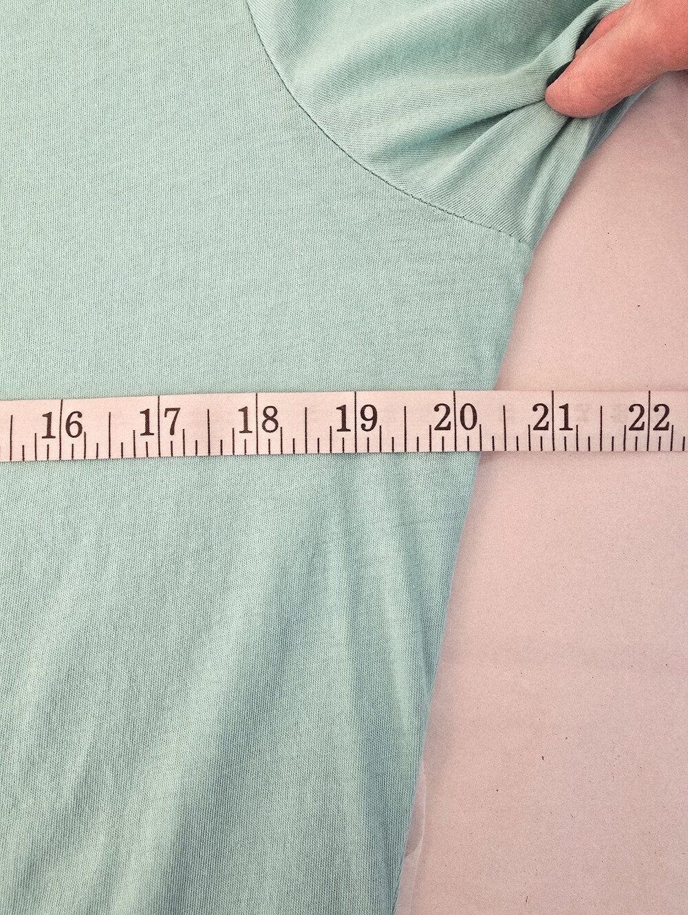 NY&C Mint Green V-Neck Long Sleeve Cotton Tee Shirt - Size XL - Picture 7 of 10